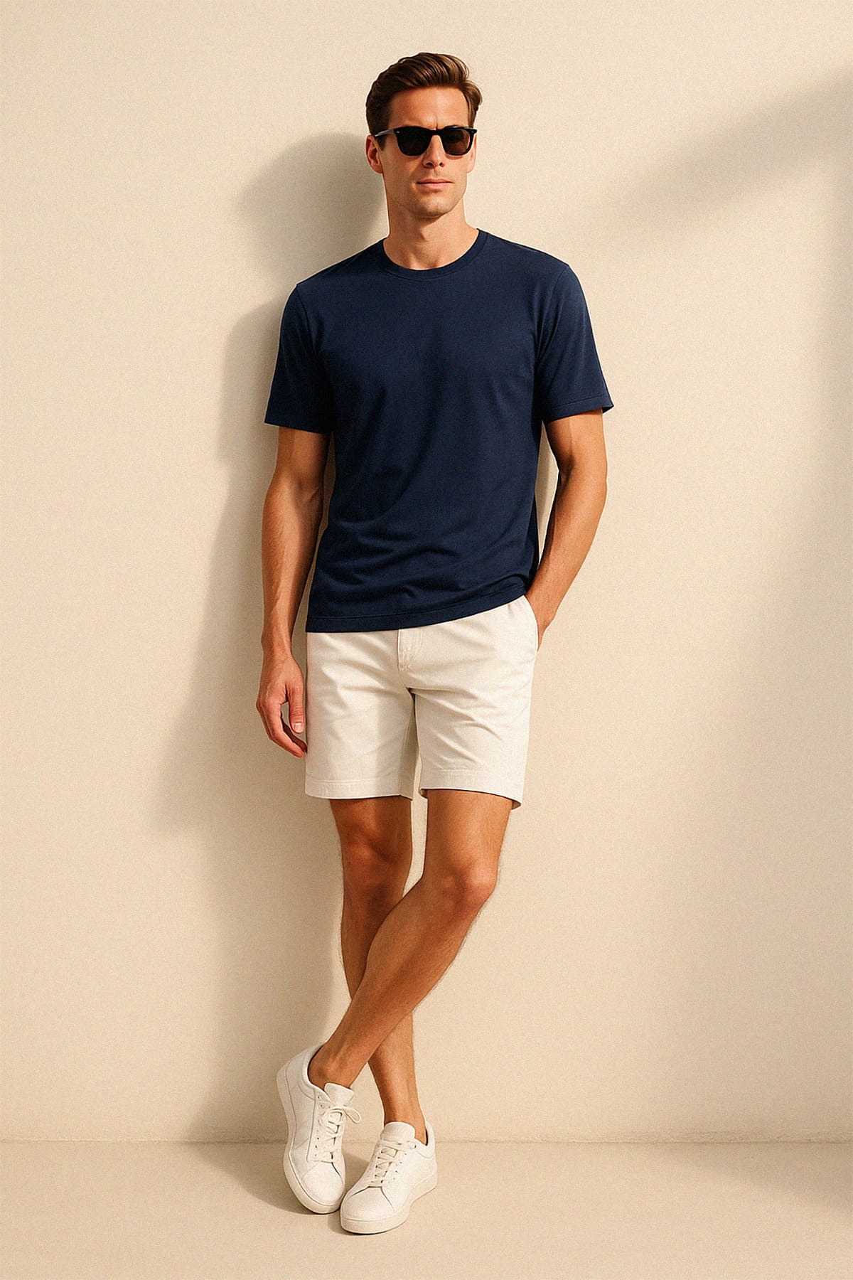 Premium Relax Fit Basic Tshirt - LACİVERT
