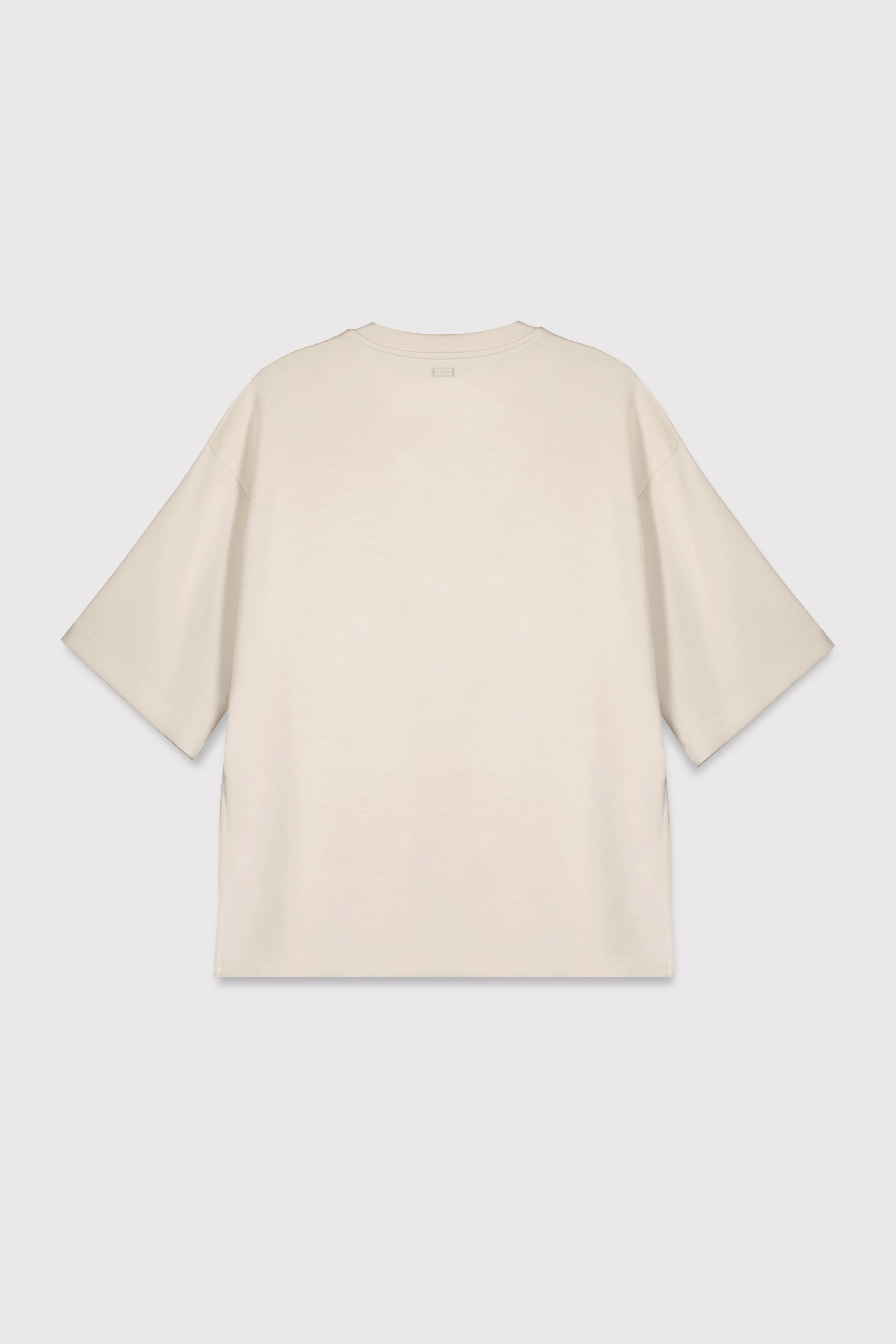 Yırtmaçlı Loose Fit Modal T-Shirt - TAŞ