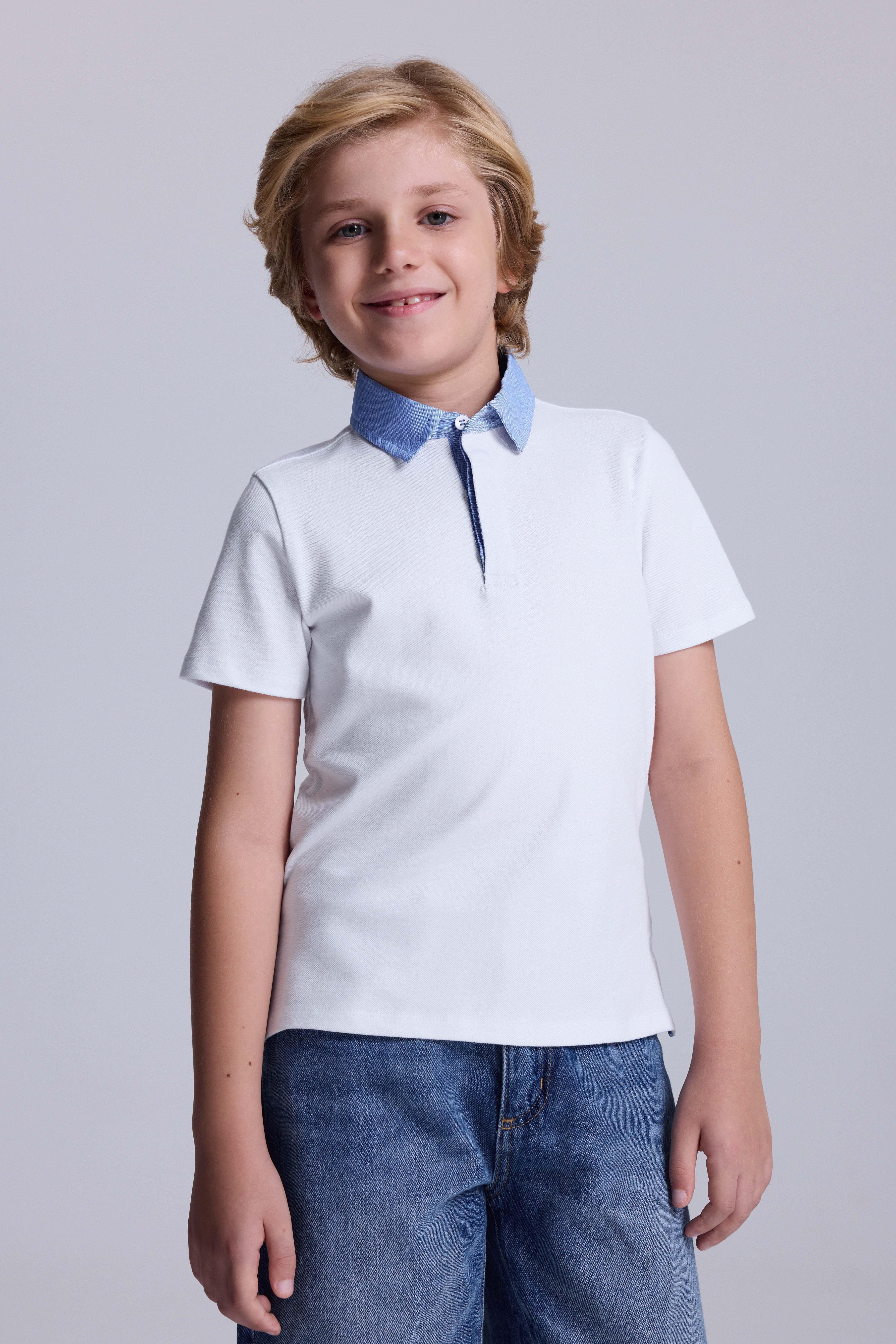 (Kids Boy) Dokuma Yakalı Polo T-shirt