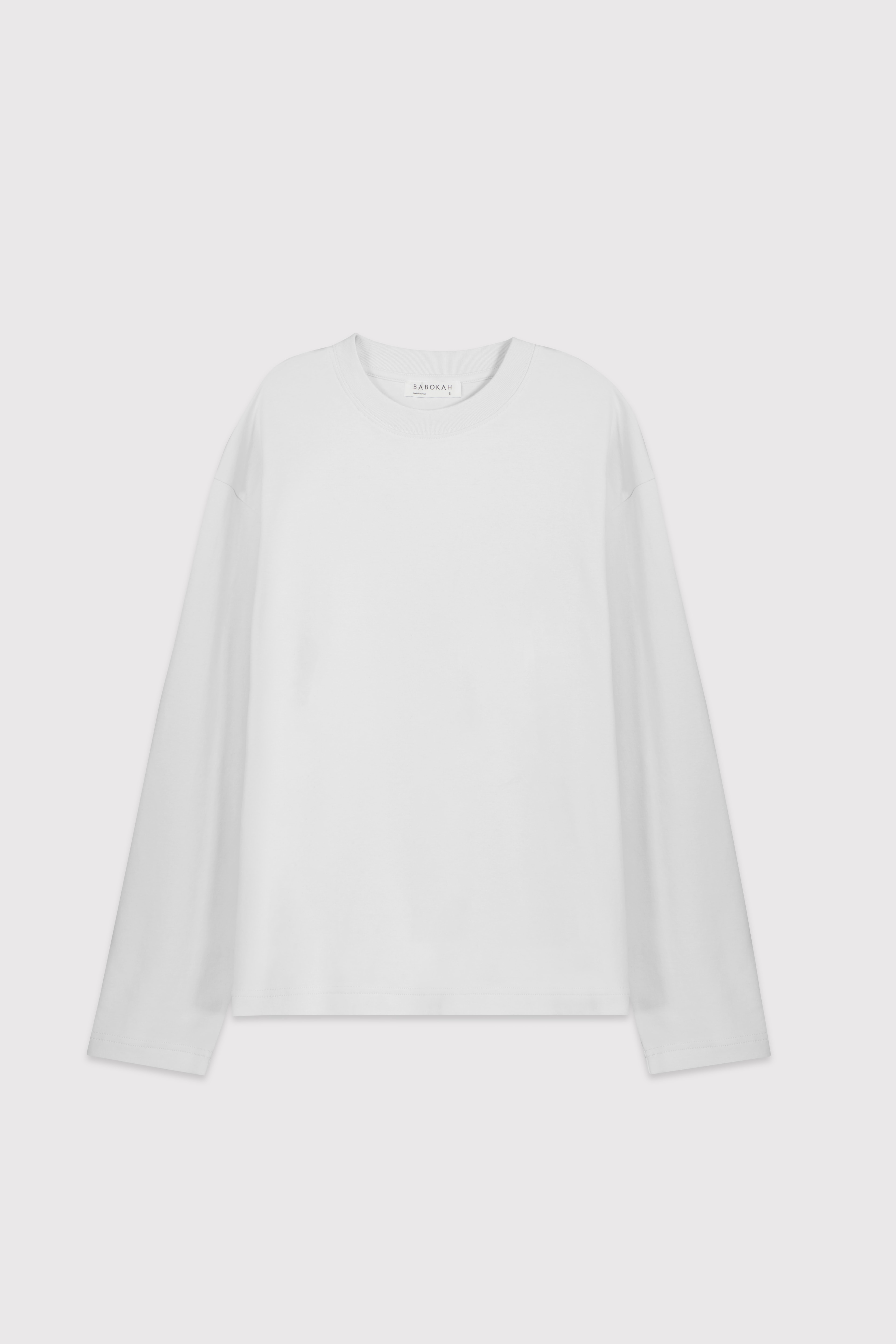 Premium Uzun Kol Oversize Tshirt - BEYAZ