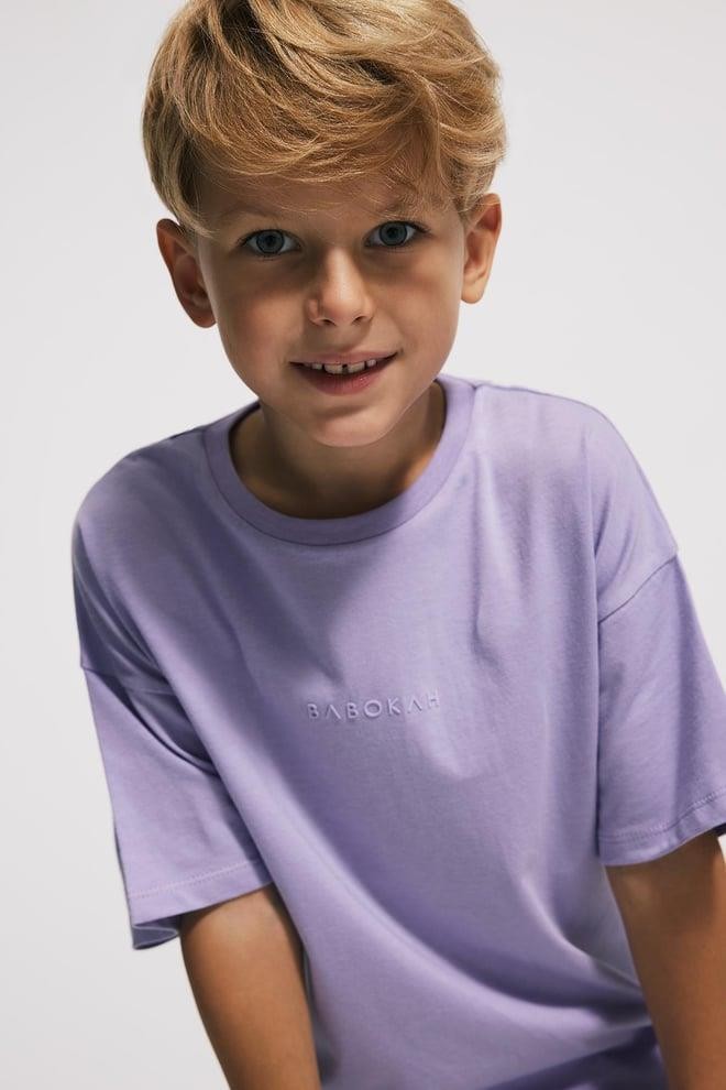 (Kids) Oversize Fit Unisex T- shirt - LİLA