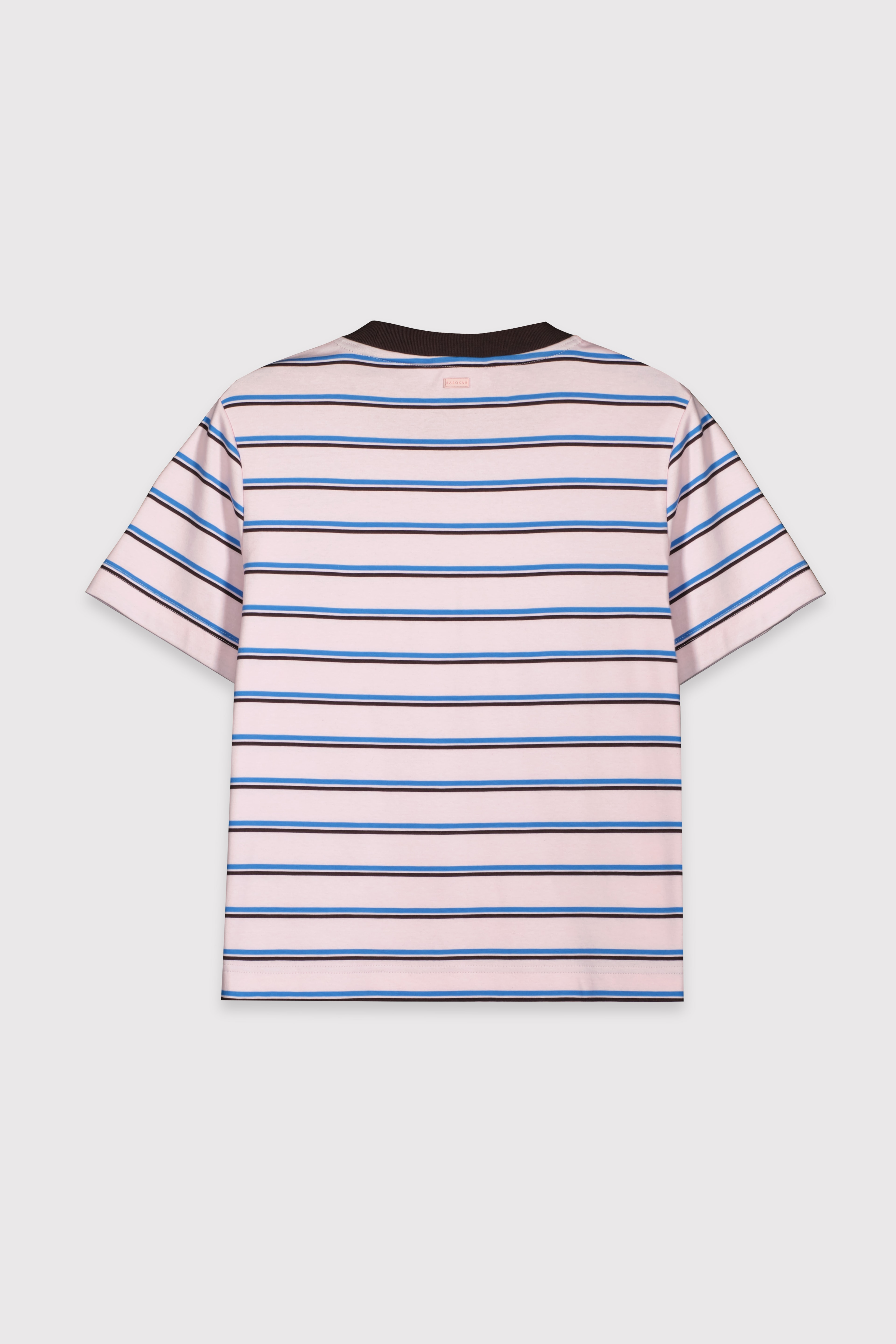 Çizgili Regular Basic Tshirt - PEMBE ÇİZGİLİ