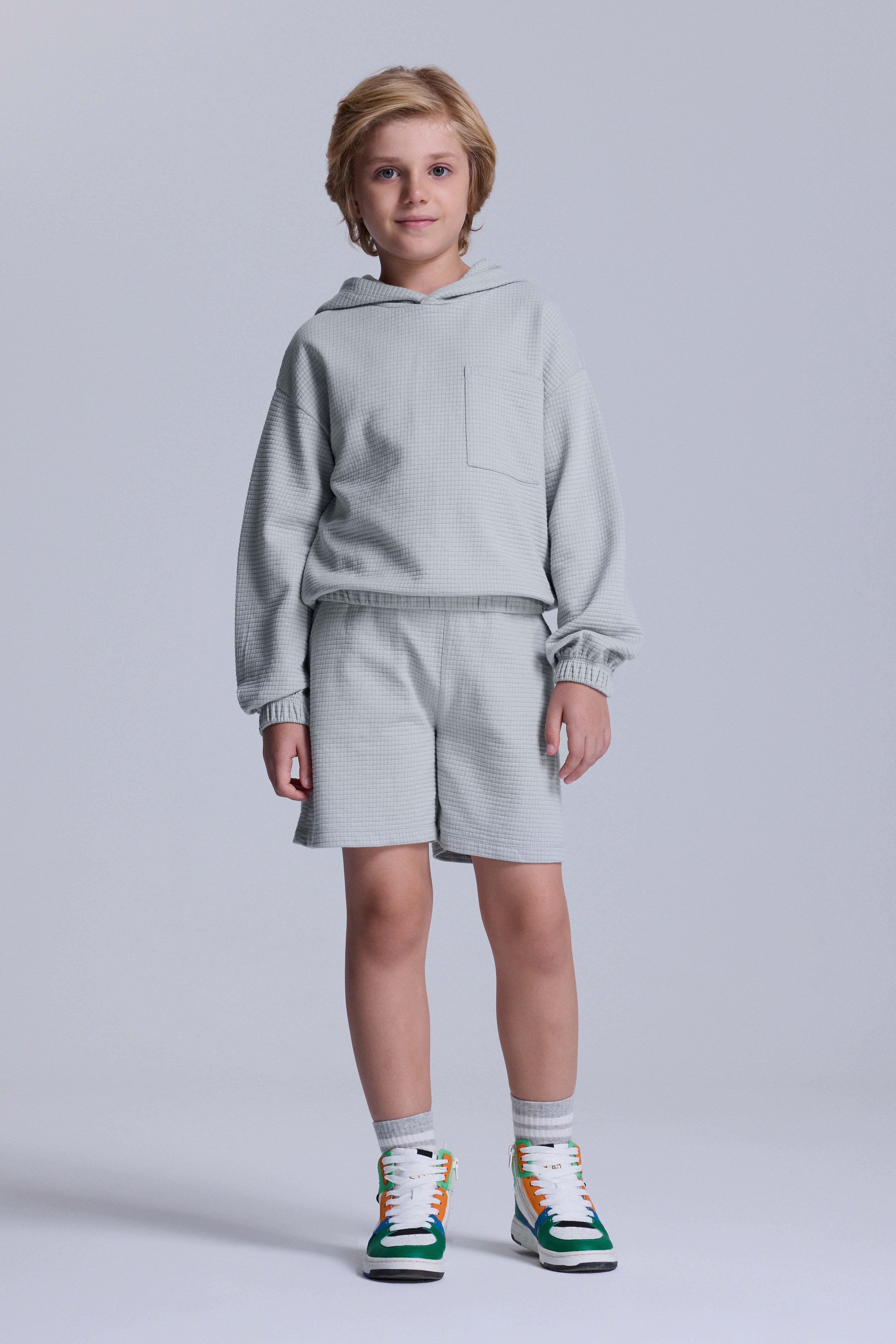 (Kids Boy) Kapitone Kapüşonlu Sweatshirt