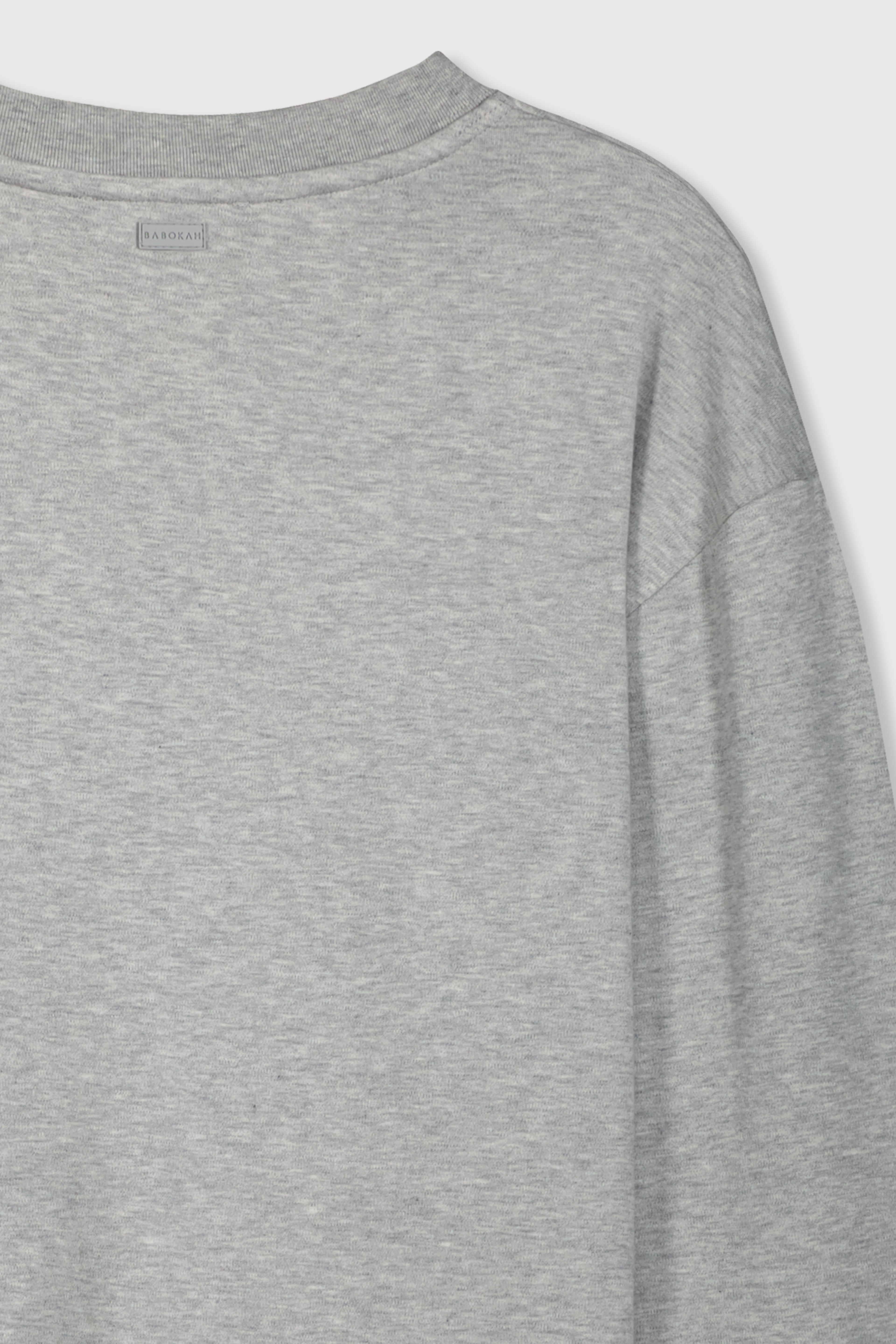 Premium Uzun Kol Oversize Tshirt - KOYU GRİ MELANJ