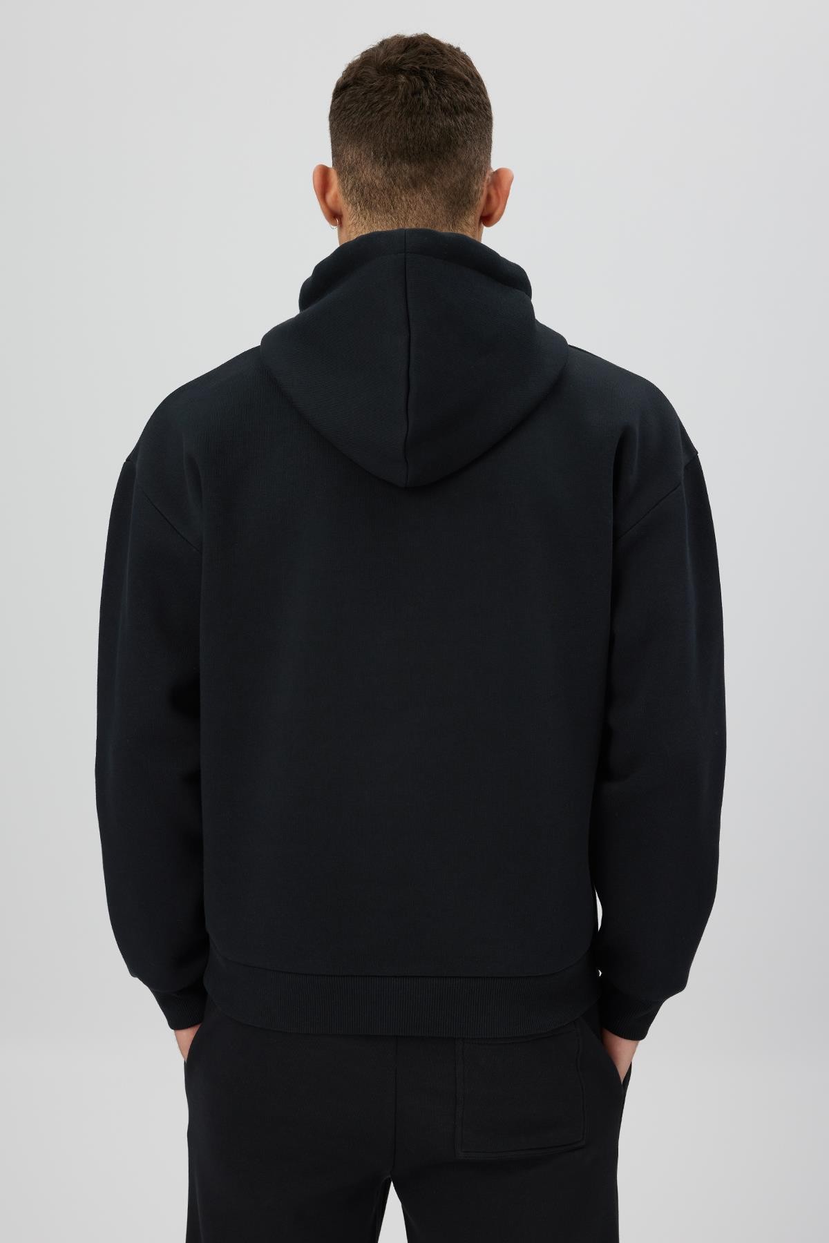 Nakışlı Oversize Kapüşonlu Sweatshirt