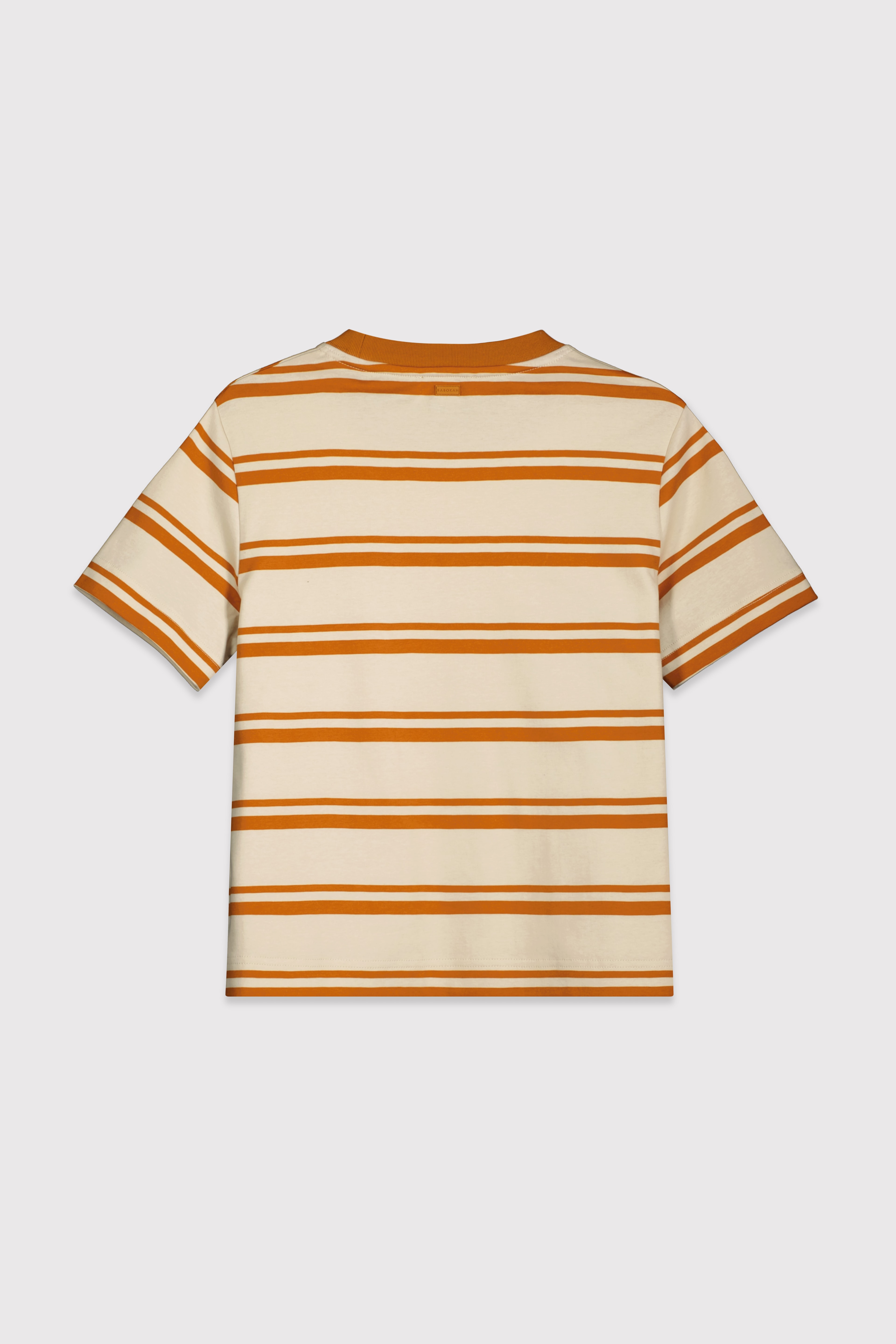 Çizgili Regular Basic Tshirt - KARAMEL ÇİZGİLİ