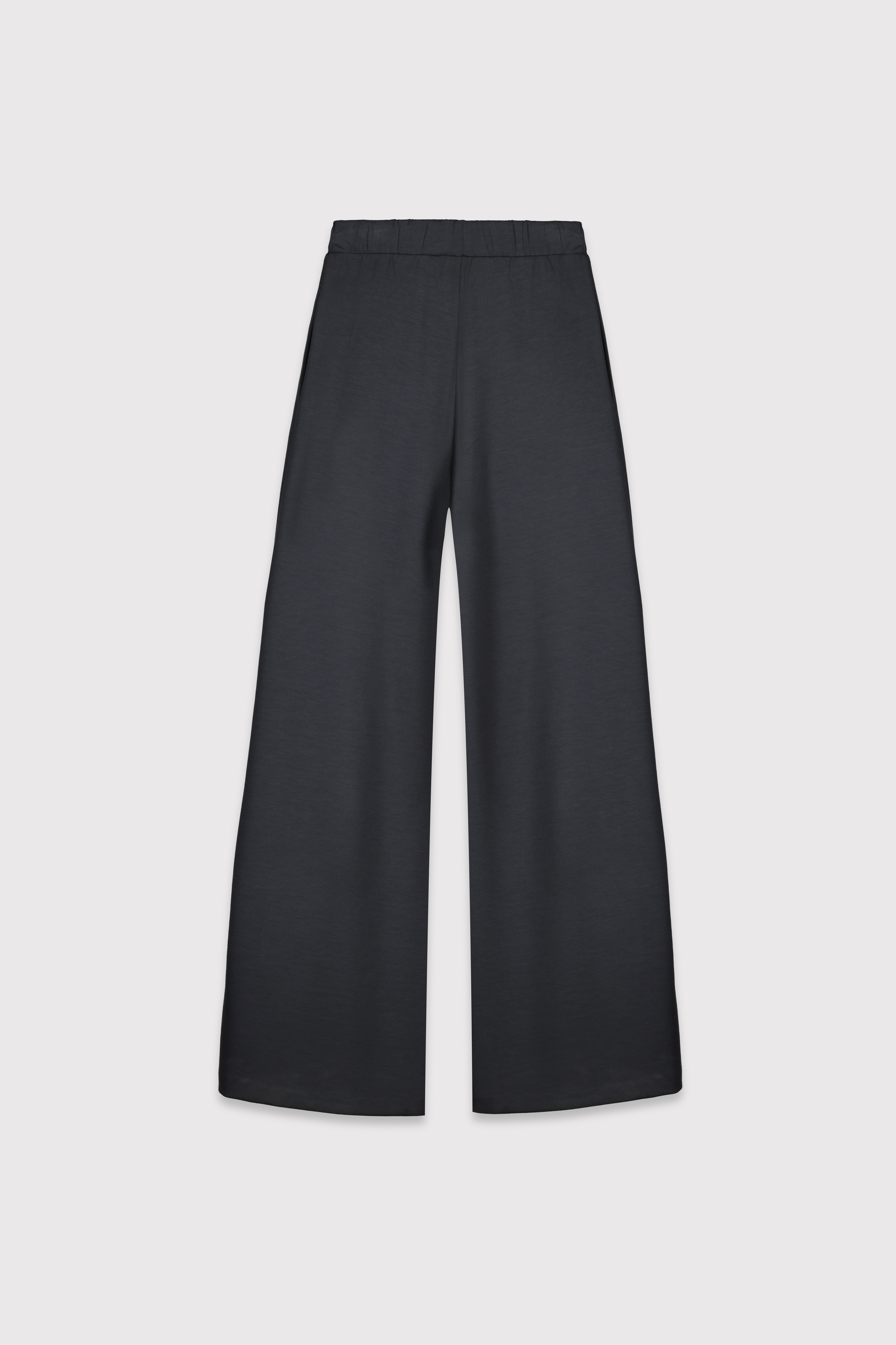 Pileli Geniş Paça Modal Jogger - KARBON