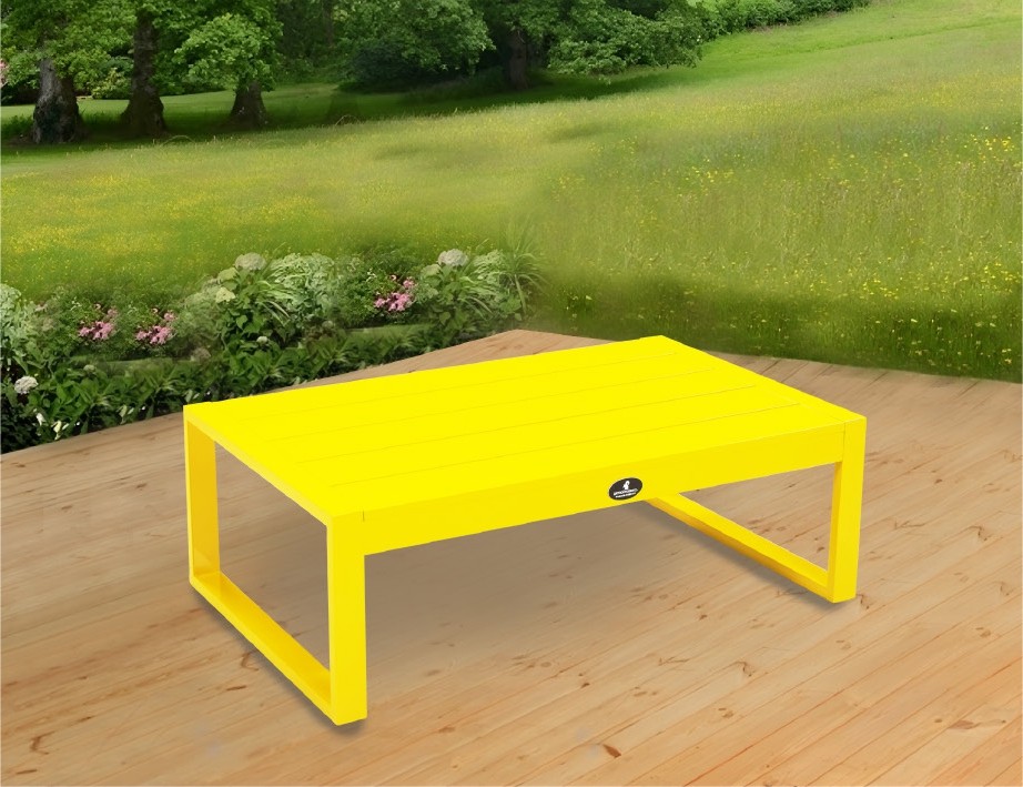 By Squirrel GardenVibe Table Aluminum Garden Furniture - Yellow