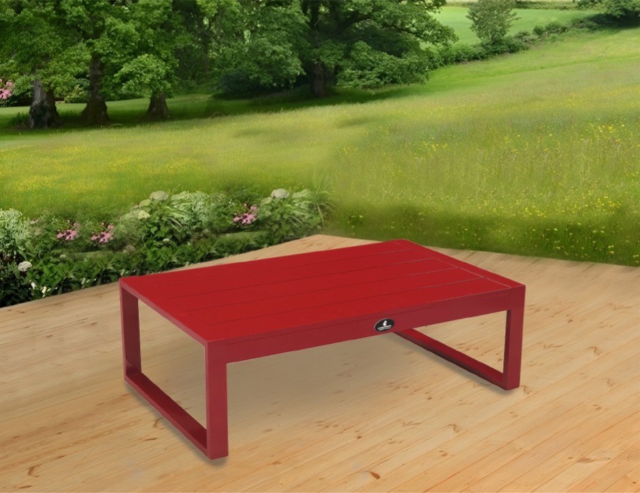 By Squirrel GardenVibe Table Aluminum Garden Furniture - Red