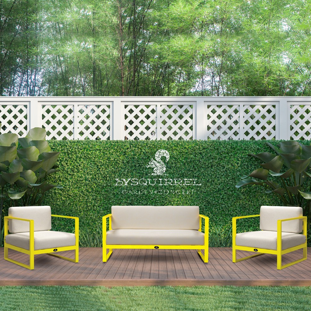 GardenVibe Aluminium Garden Furniture Set - Yellow