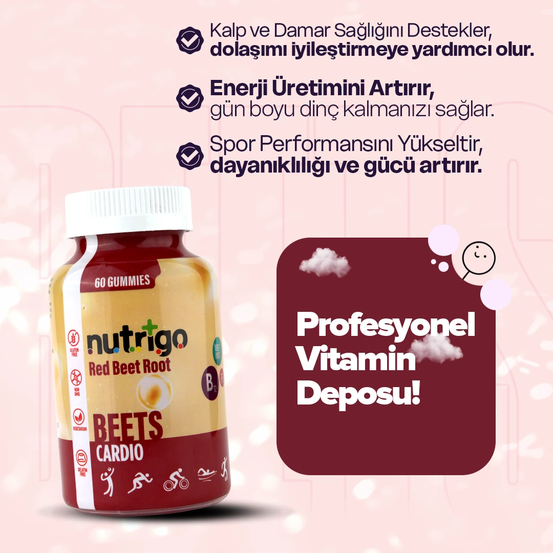 Beets Cardio - Q10 Koenzim (CoQ10) ve Metilkobalamin