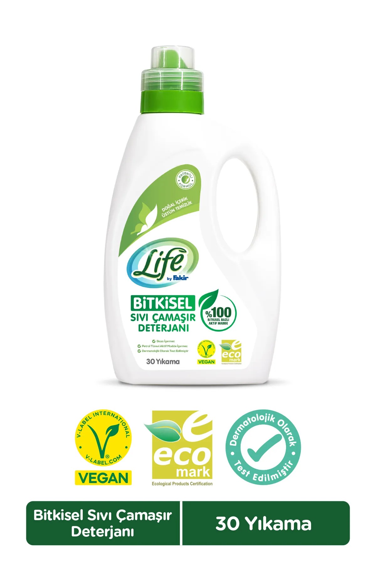 Life By Fakir Bitkisel Bazlı 1500 ml 30 Yıkama Sıvı Çamaşır Deterjanı