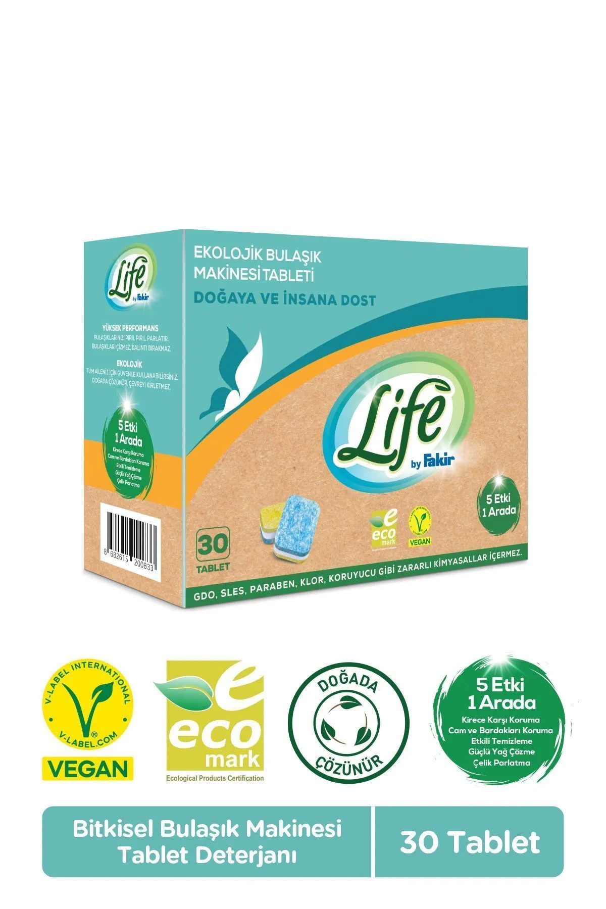 Life By Fakir Ekolojik Vegan Bulaşık Makinesi Tablet Deterjanı 30 Lu