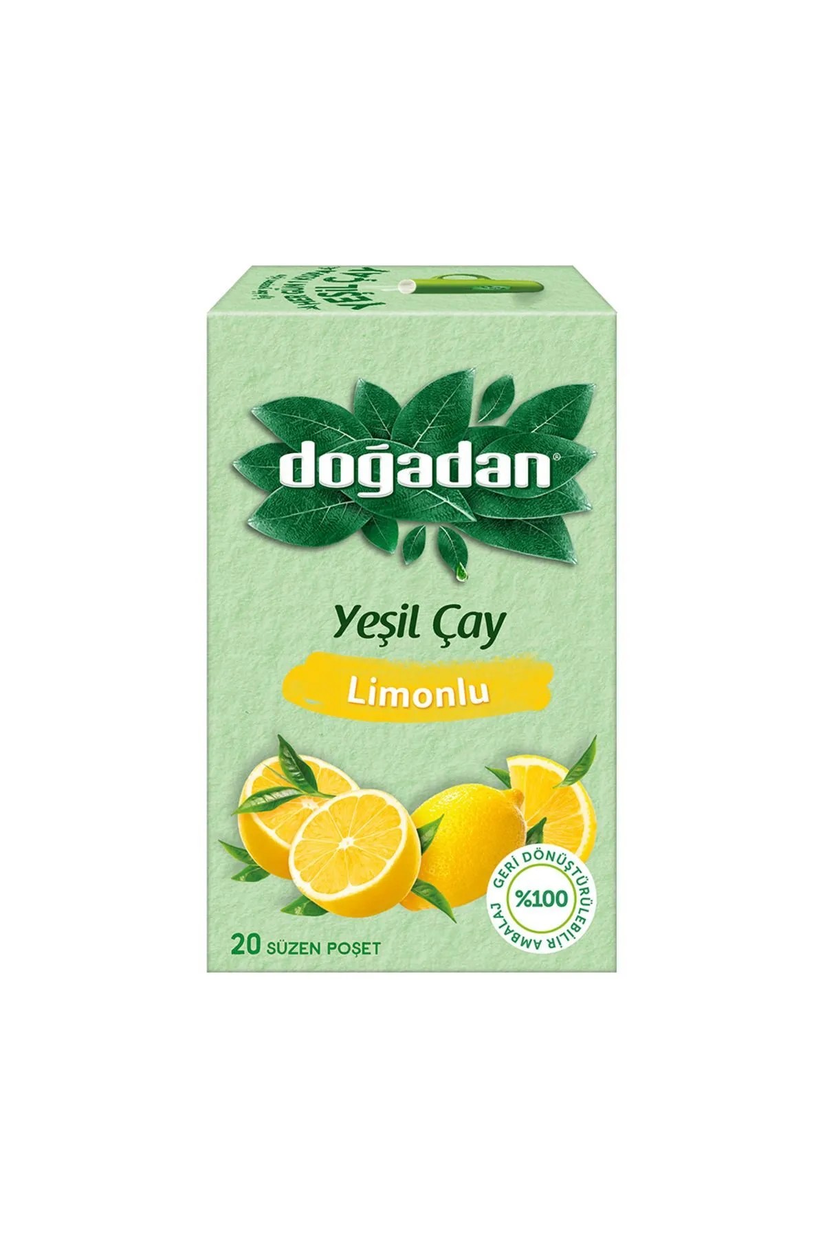 Doğadan Yeşilçay Limonlu 20'li Poşet