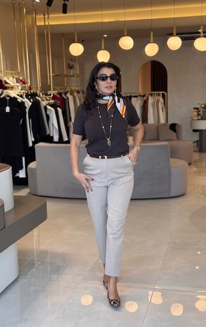 DL-202572181 KEMERLİ YÜKSEK BEL PANTOLON VİZON