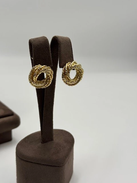 BYZ-2025100 GOLD RENK BURGU MODELLİ KÜPE