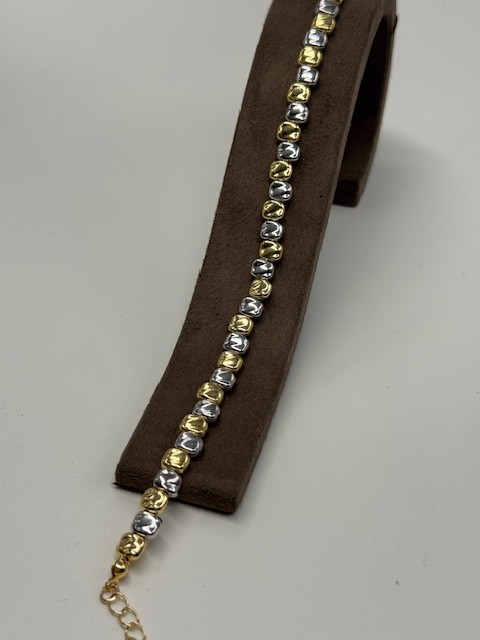 DS-202545 GOLD GÜMÜŞ KARE TAŞ HALHAL