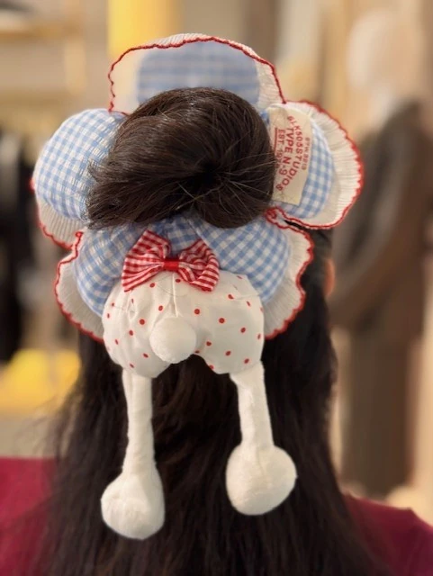 ŞT-2025125 MAVİ PÖTİKARELİ LASTİKLİ TOKA