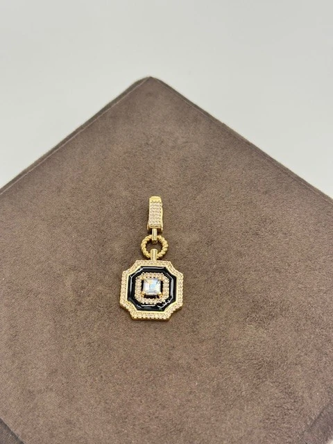 AL-202550 SİYAH DETAYLI KOLYE UCU