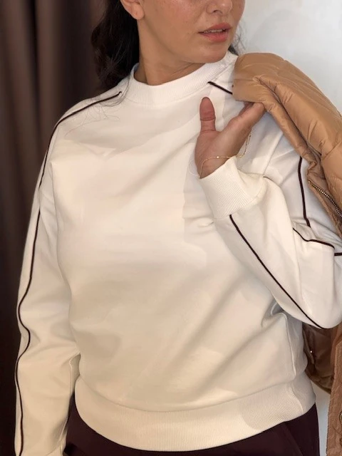 XNT-2025400667 SWEATSHIRT KREM