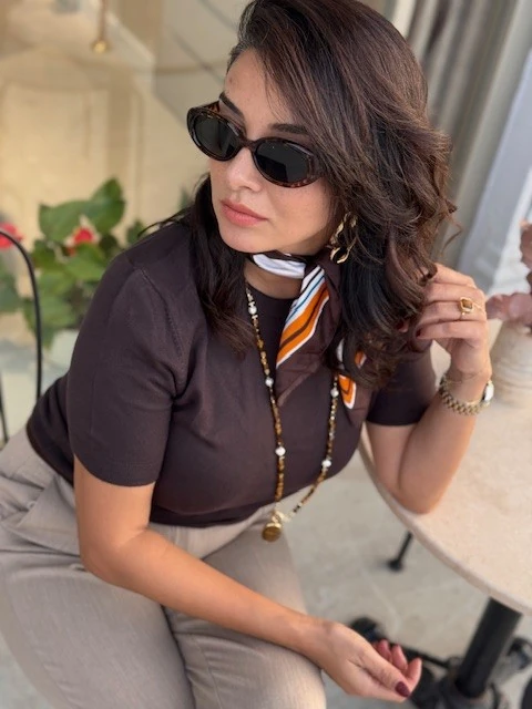 DL-202510779 BİSİKLET YAKA KISA KOL BASIC TRİKO BLUZ