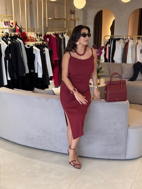 DL-202590139 ASKILI TRİKO ELBİSE