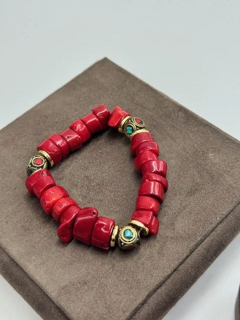 DS-2025450 ARA DETAYLI DOĞAL TAŞ BİLEKLİK LASTİKLİ