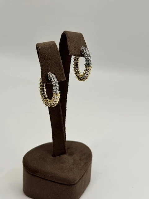 BT-2025100 TAŞLI TELLİ HALKA KÜPE