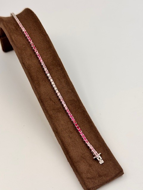 Wİ-2025975 PEMBE SIRA TAŞLI BİLEKLİK 18 CM 2MM