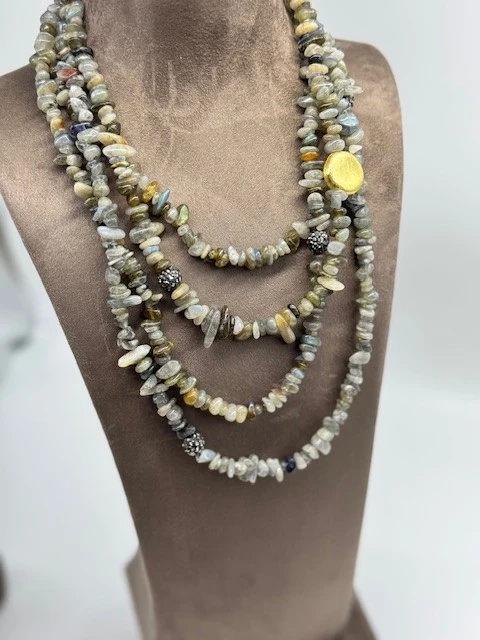 DS-2025595 ÇOKLU DOĞAL TAŞ KOLYE