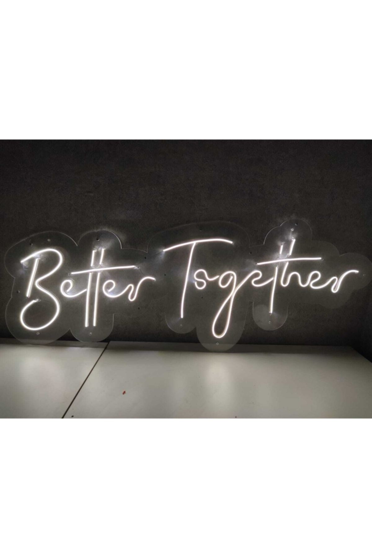 Better Together Neon Led Duvar Aydınlatması Söz Nişan Düğün Arka Plan Süsü