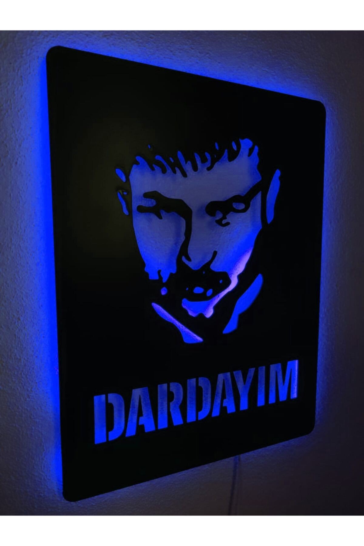 Azer Bülbül Dardayım Led Işıklı Ahşap Tablo