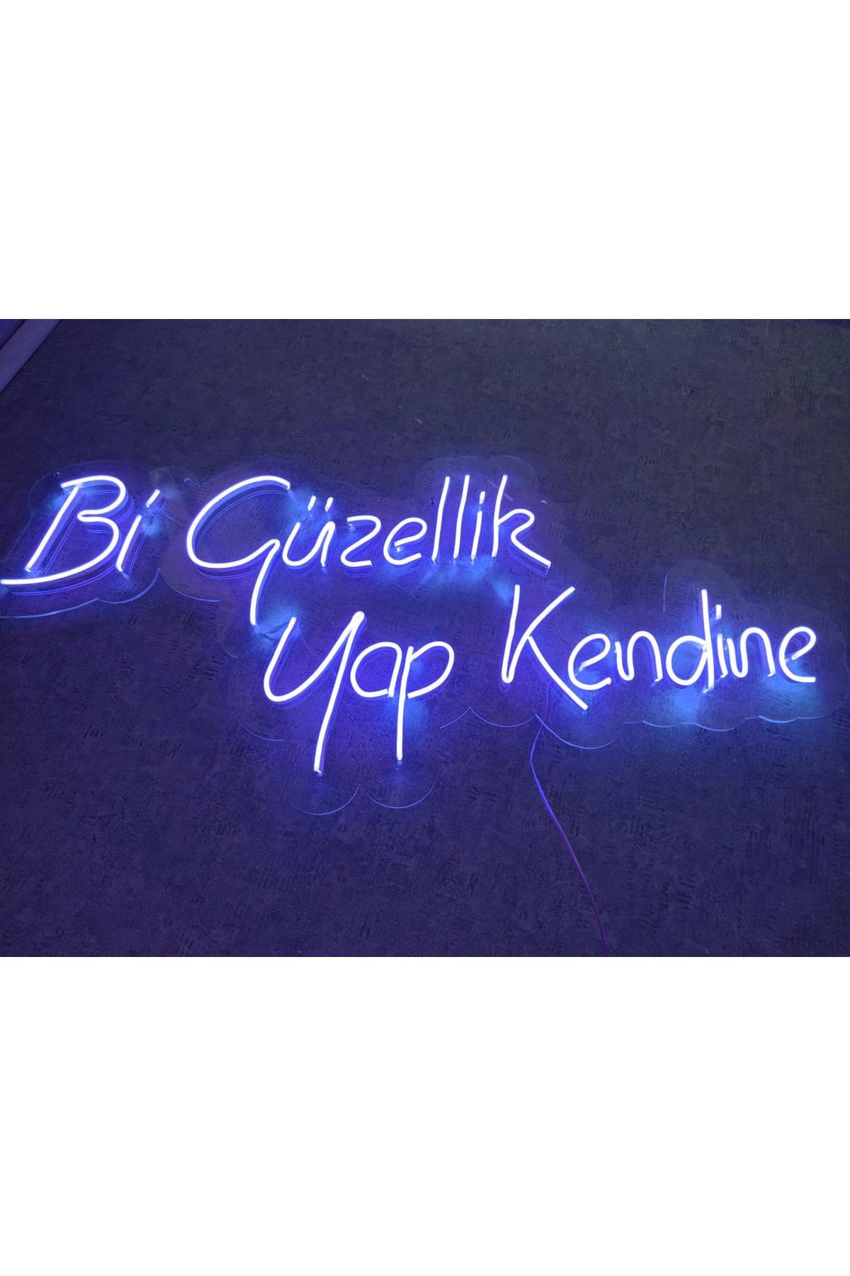 Bi Güzellik Yap Kendine Neon Yazı Neon Tabela Dekoratif Aydınlatma(60x30cm)