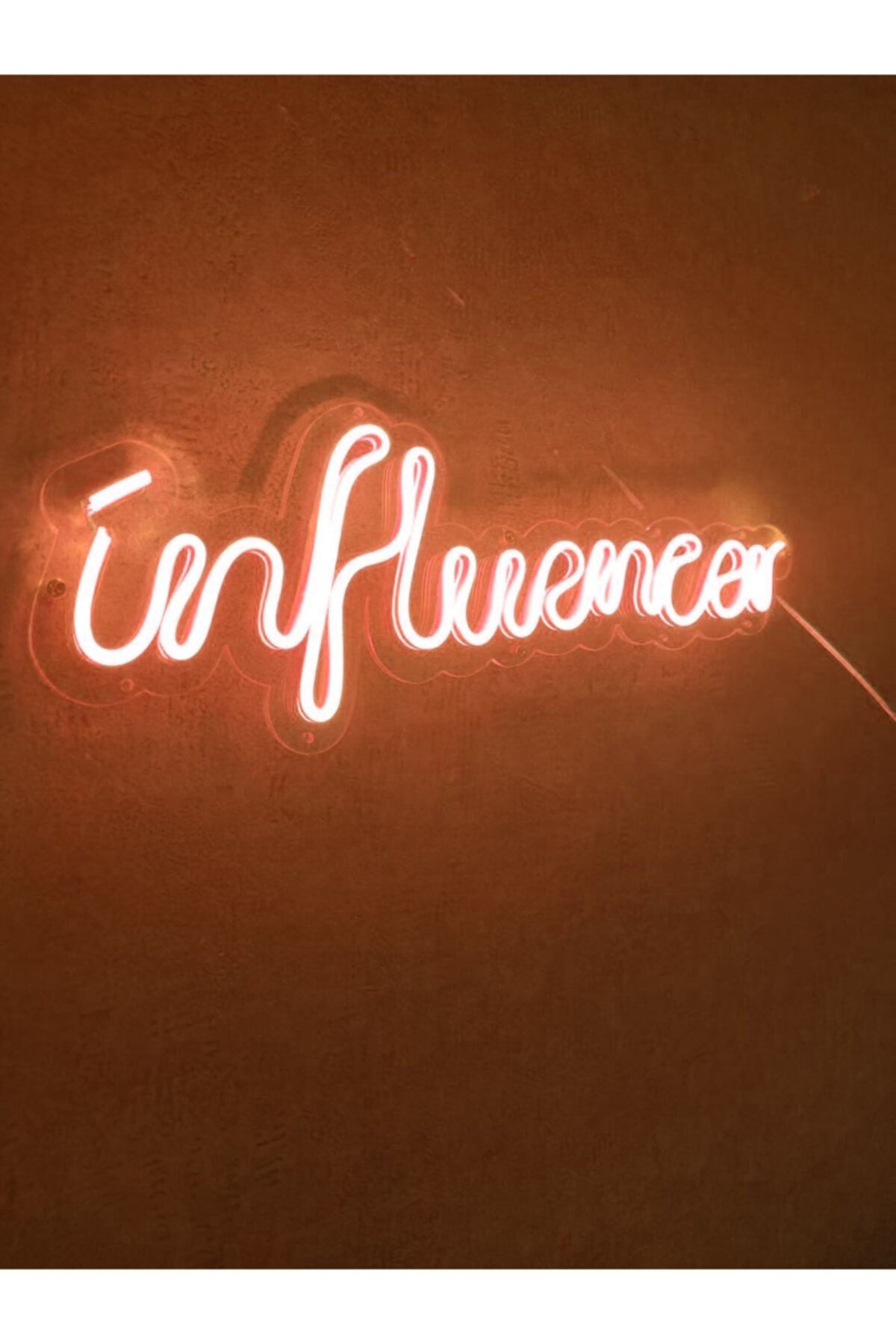 Influencer Dekoratif Led Duvar Aydınlatması Neon Led Yazı Tabela