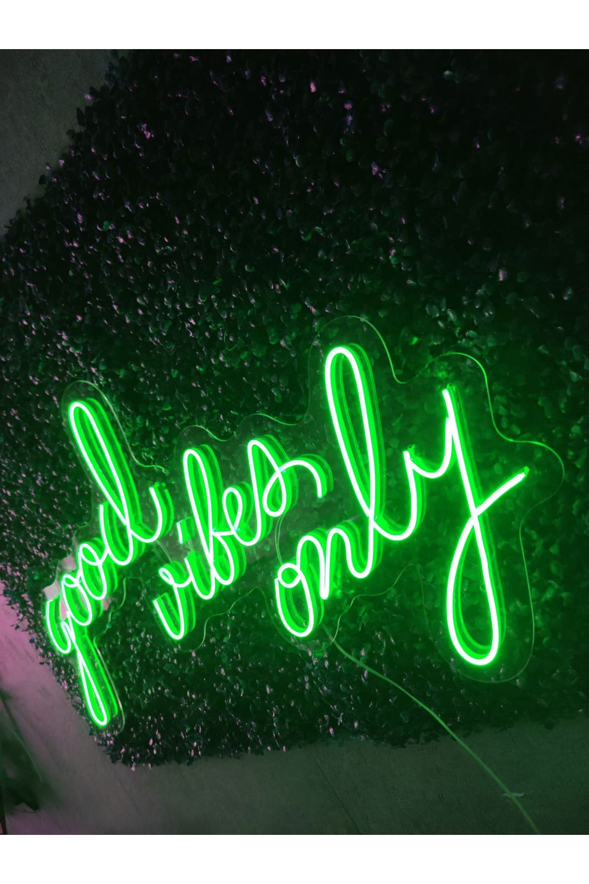 Good Vibes Only Neon Led Tabela Dekoratif Aydınlatma(80x45cm)