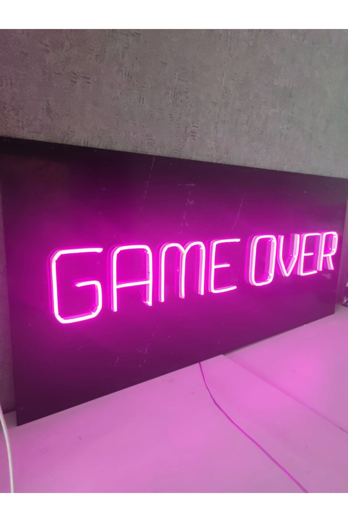 Game Over Gamer Neon Led Tabela Dekoratif Aydınlatma