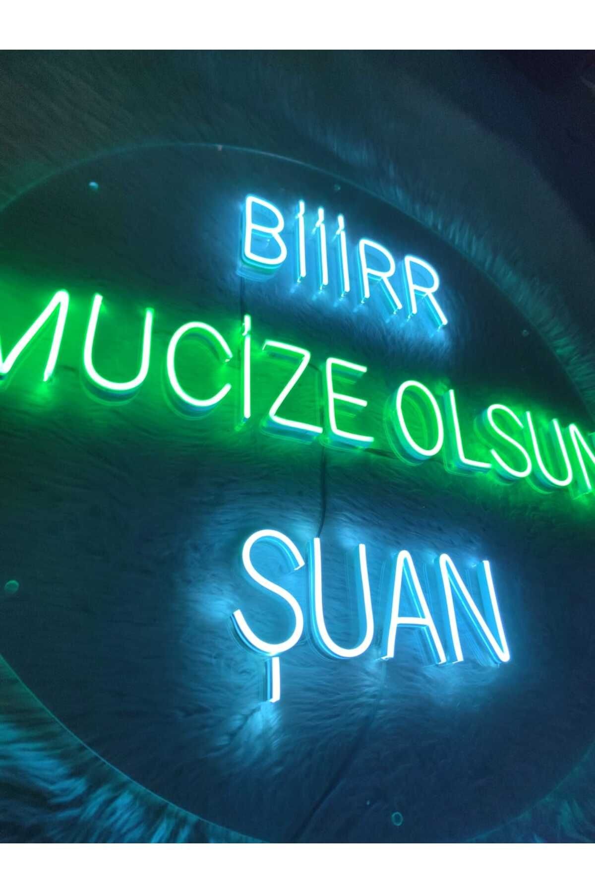 Bir Mucize Olsun Neon led yazı (50x50cm)