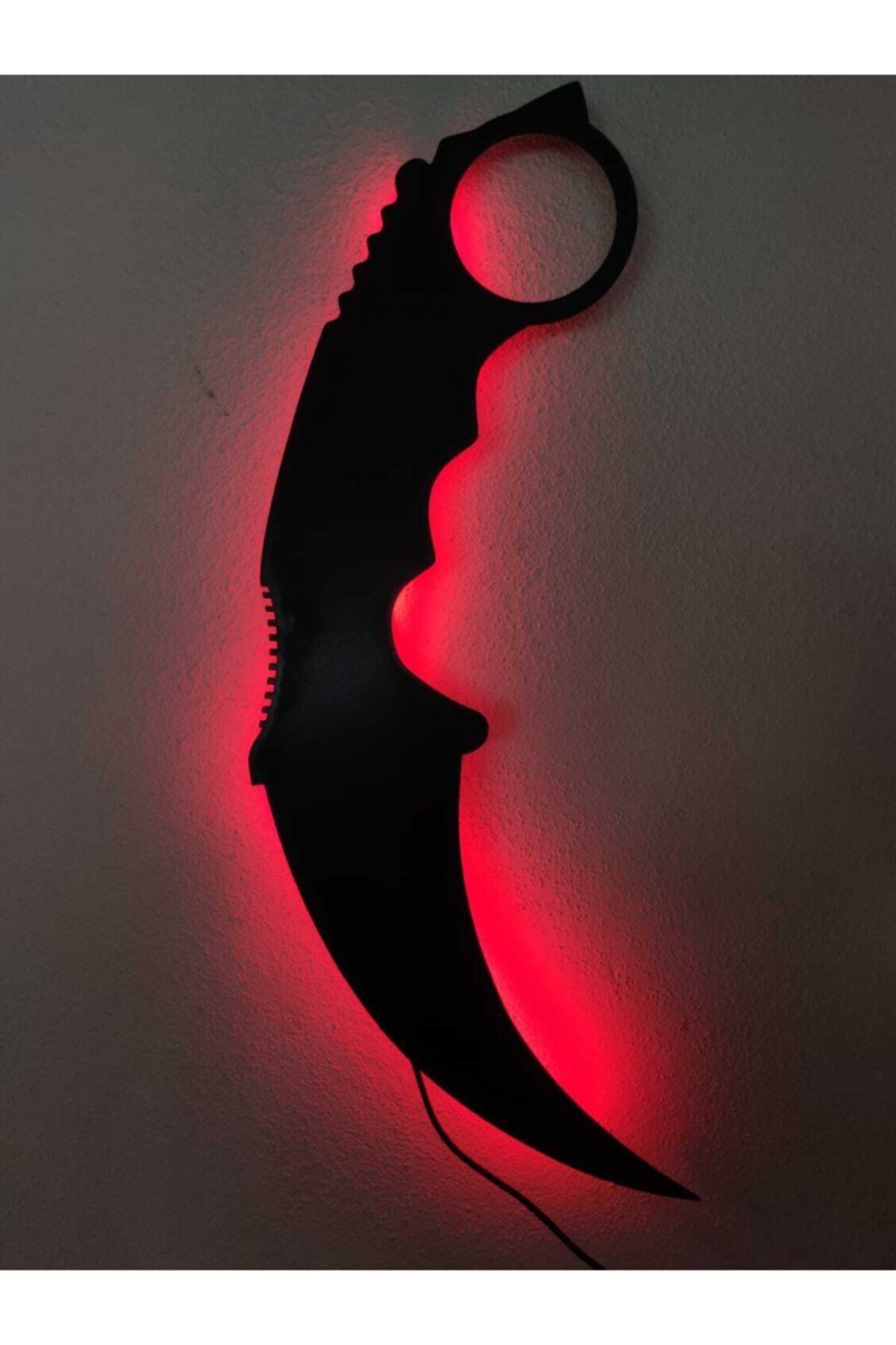 Karambit Led Işıklı Ahşap Tablo