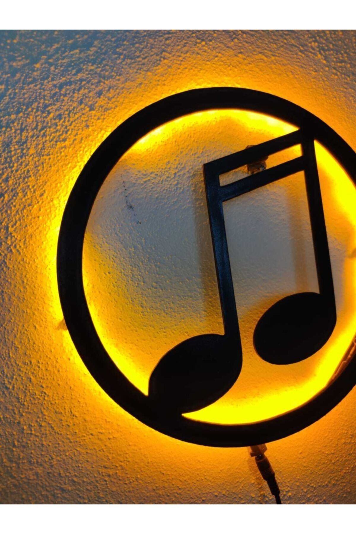 Müzik Nota Led Işıklı Ahşap Dekoratif Tablo