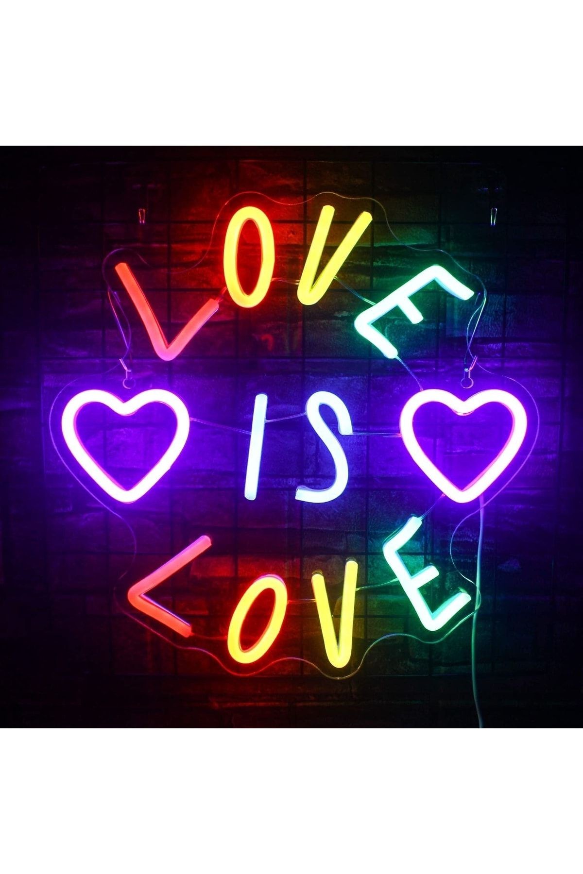 Love Is Love Neon Tabela Neon Yazı Dekoratif Aydınlatma