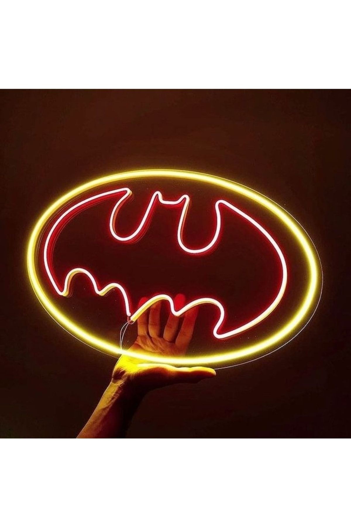 Batman Logo Neon Led Dekoratif Duvar Aydınlatması Neon Duvar Yazısı Sihirli Led