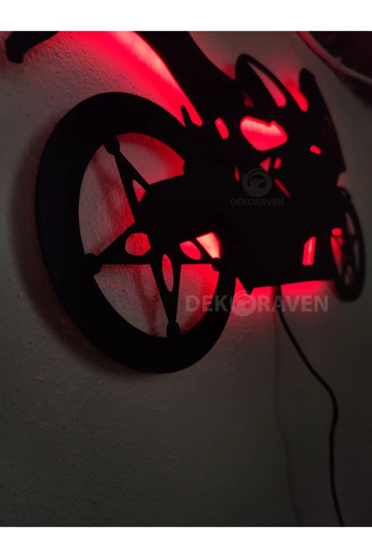 Motorsiket Led Işıklı Tablo