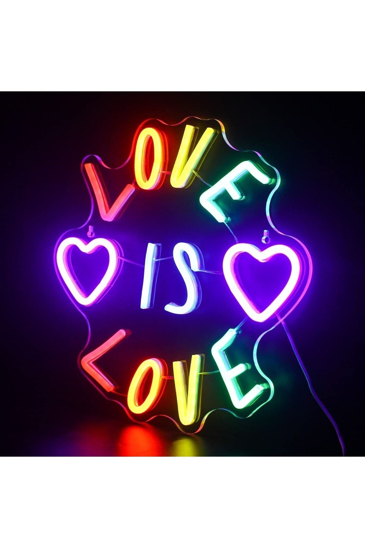 Love Is Love Neon Tabela Neon Yazı Dekoratif Aydınlatma