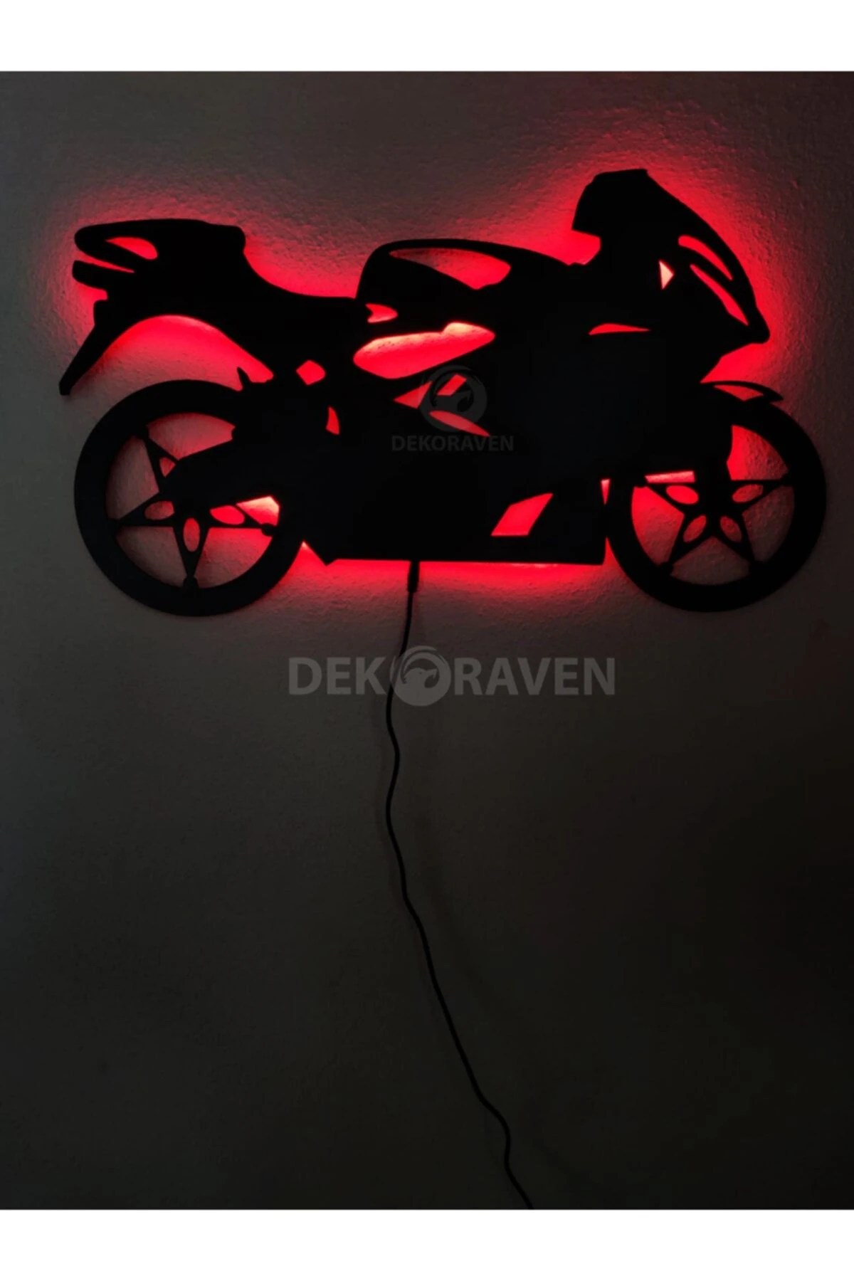 Motorsiket Led Işıklı Tablo