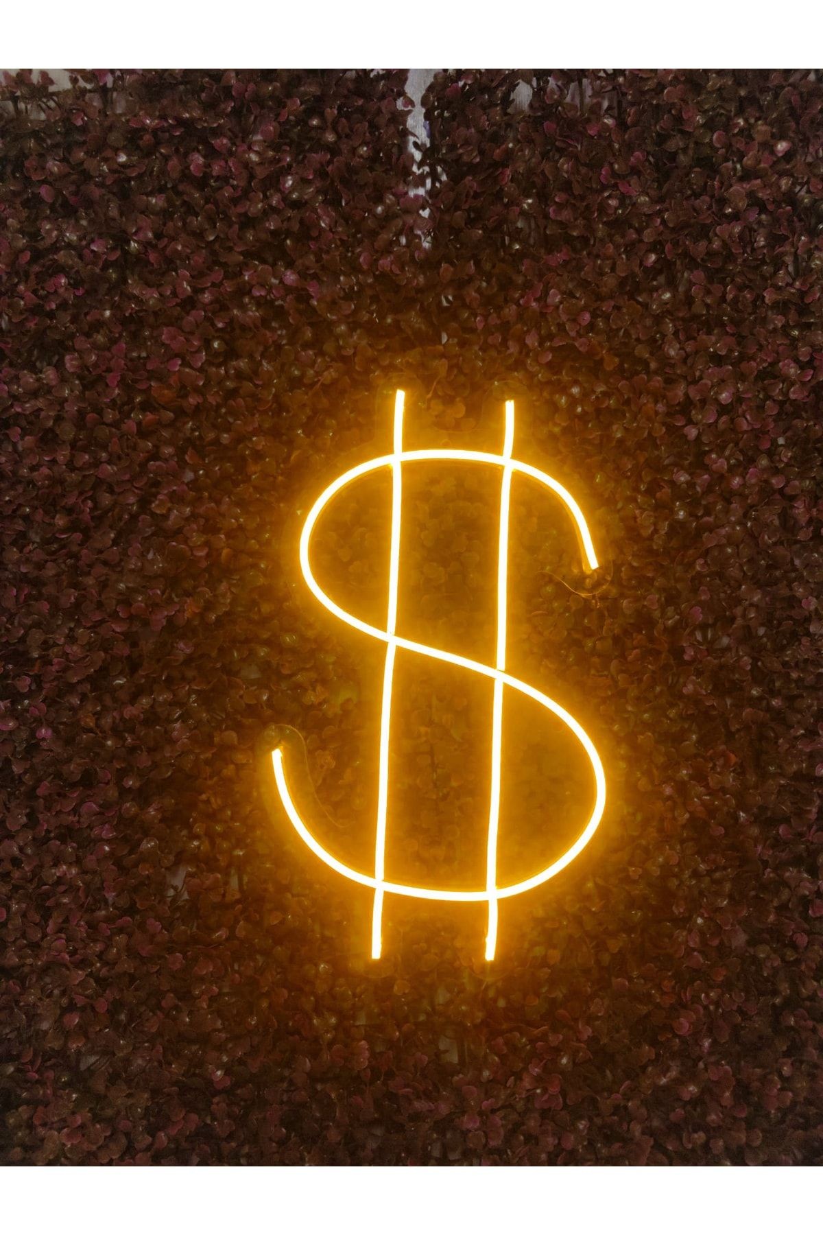 Dolar Logo Işaret Neon Led Tabela Duvar Dekoru(40x30cm)