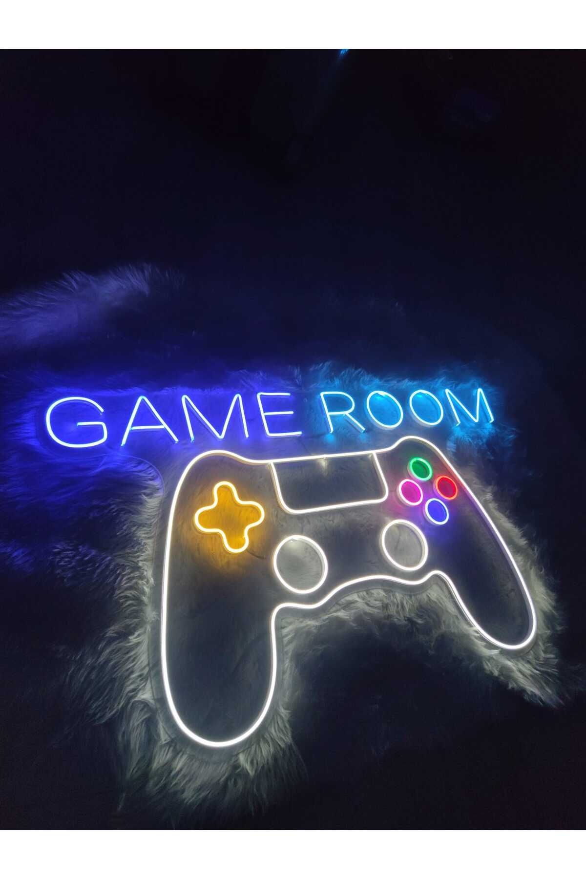 Game Room Gamer Playstation Neon Led Tabela(80x50cm)