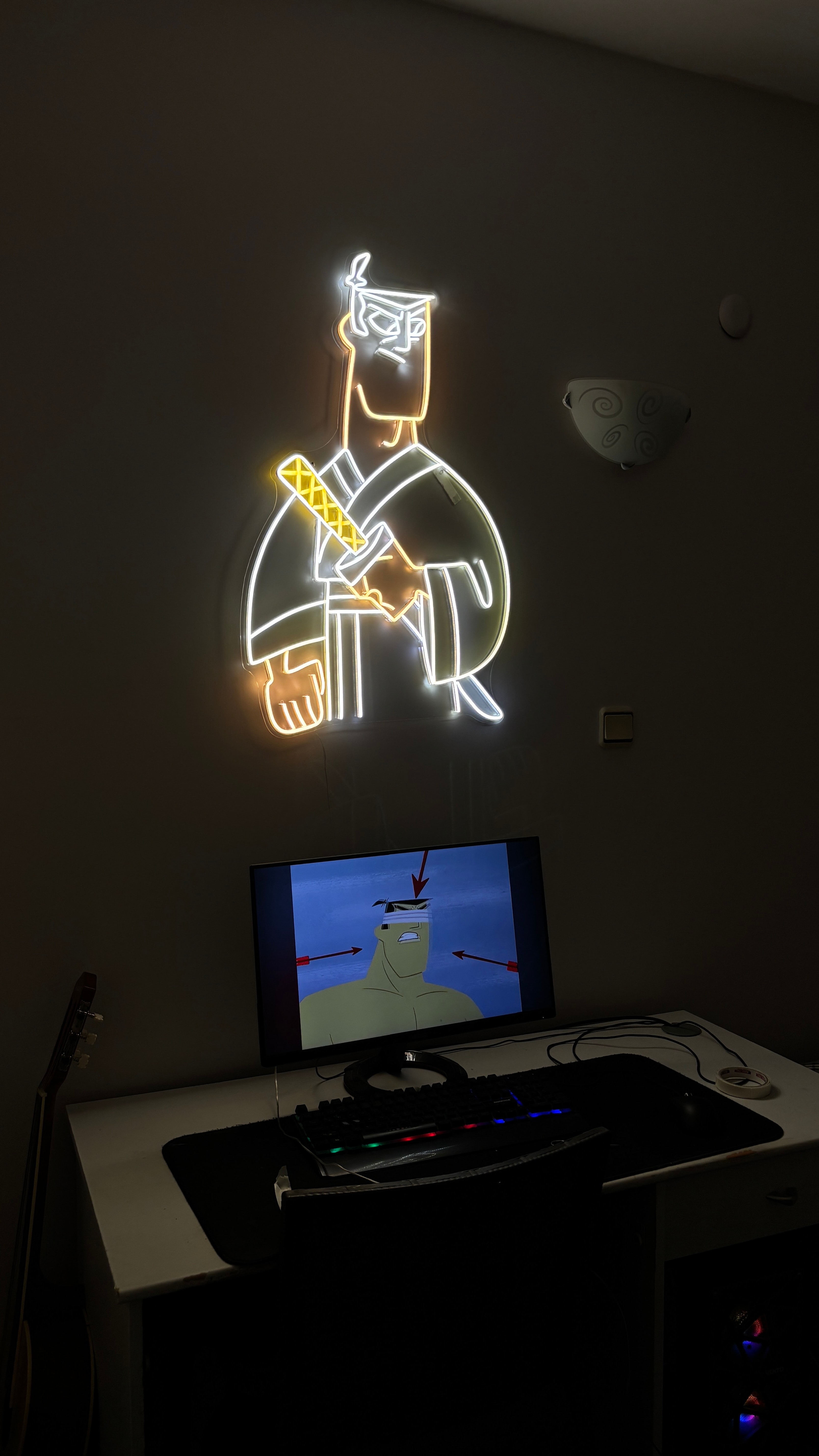 Samuray Jack Neon Led Tabela Dekoratif Işık