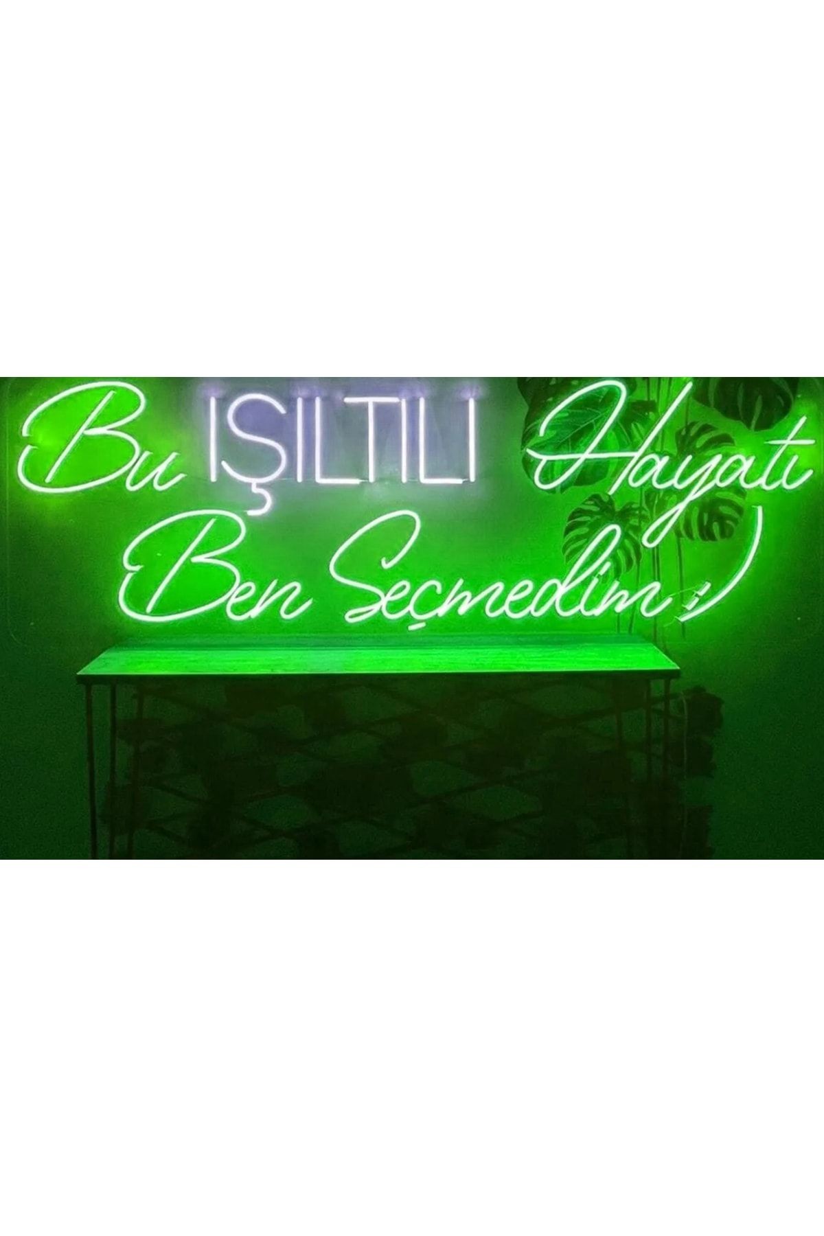 Bu Işıltılı Hayatı Ben Seçmedim Yazı Neon Led Tabela Güzellik Merkezi Kuaför Dekor(80x40cm)