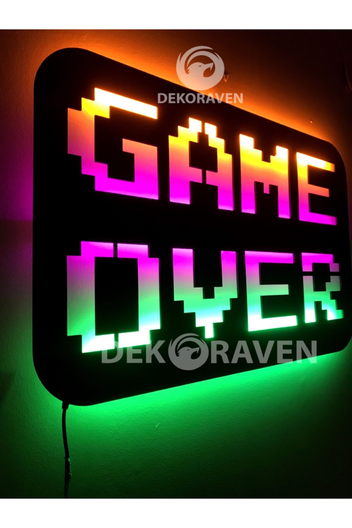 Game Over Işıklı Tablo