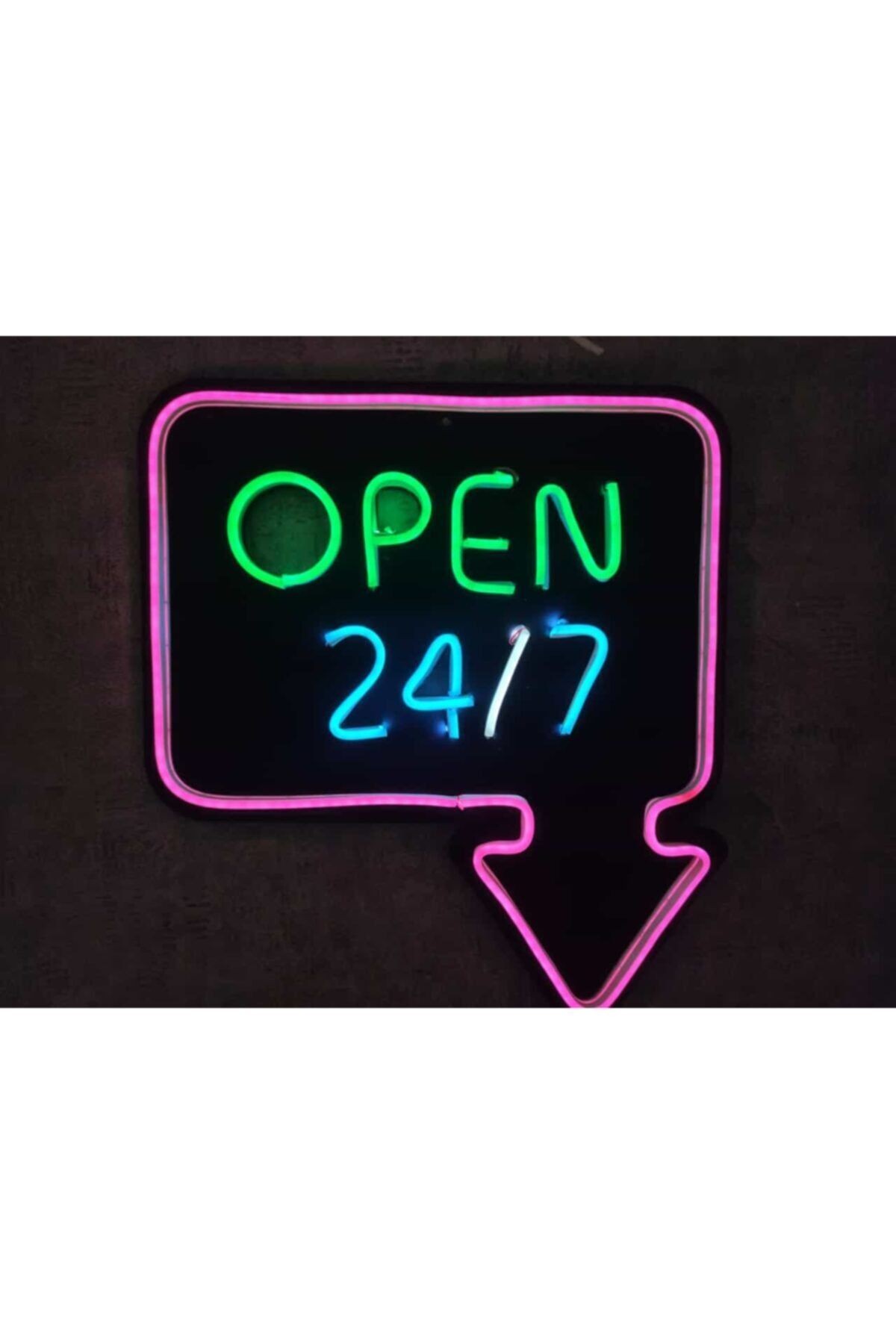Open 7/24 Açık Neon Led Tabela Neon Yazı